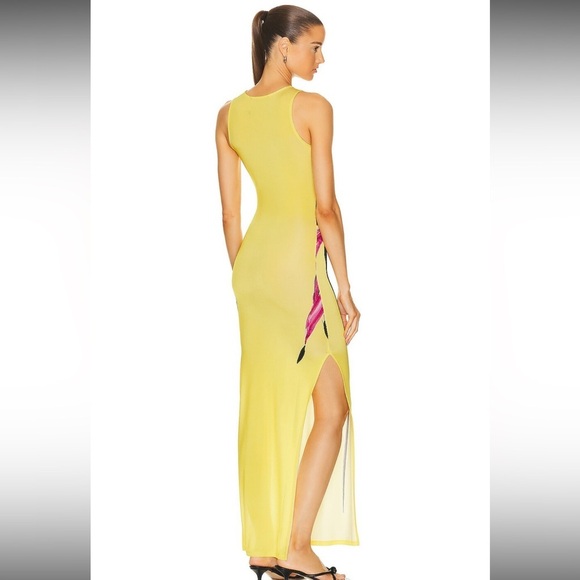 LOUISA BALLOU Sea Breeze Dress Caledonia Orchid Yellow Size Small - Picture 5 of 15
